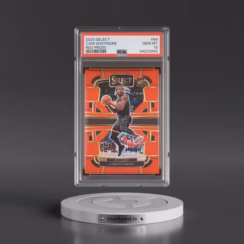 2023 Panini Select #69 Cam Whitmore - Red Prizm (PSA 10 GEM MINT)