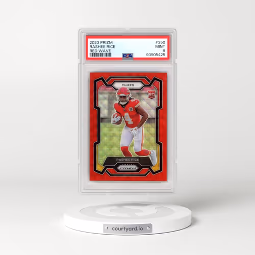2023 Panini Prizm #350 Rashee Rice - Red Wave (PSA 9 MINT)