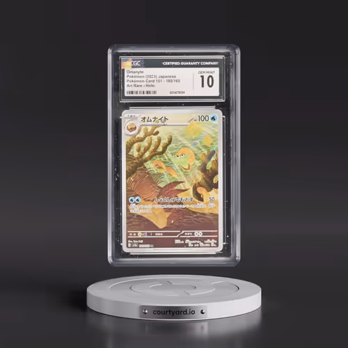 2023 Pokémon Card 151 #180/165 Omanyte - Art Rare Holo (CGC 10 GEM MINT)
