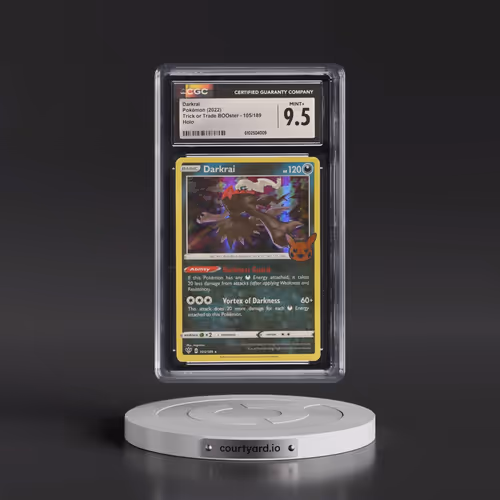 2022 Trick or Trade BOOster #105/189 Darkrai - Holo (Pumpkin Stamp) (CGC 9.5 MINT+)