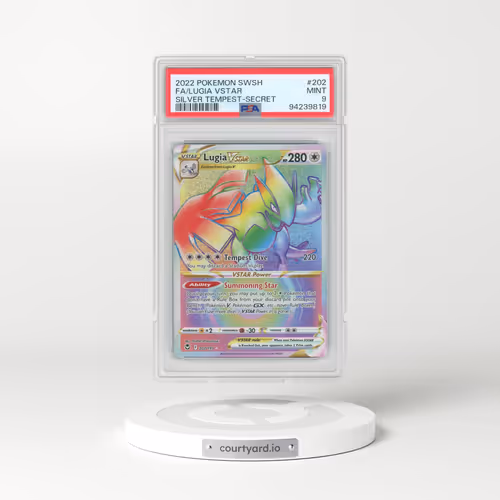 2022 Pokémon Sword & Shield Silver Tempest #202 Lugia Vstar - Full Art Secret (PSA 9 MINT)