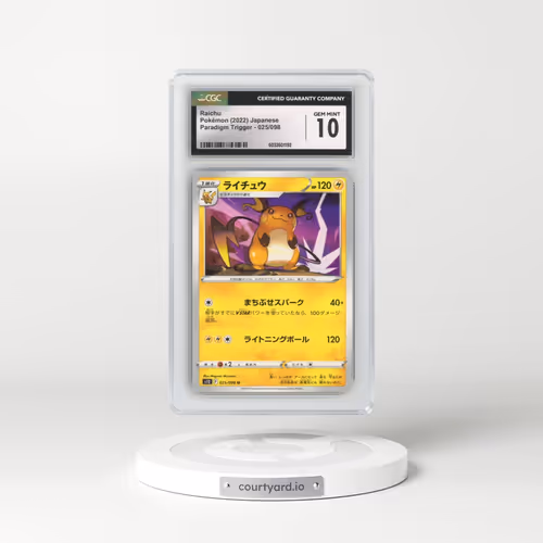 2022 Paradigm Trigger #025/098 Raichu (CGC 10 GEM MINT)
