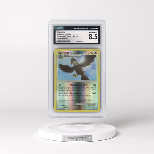 2007 Diamond & Pearl #16/130 Staraptor - Reverse Holo (CGC 8.5 NM-MT+)
