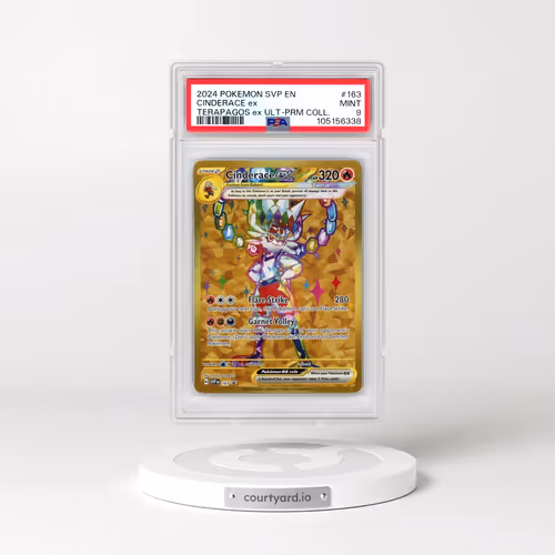 2024 Pokémon Svp EN-SV Black Star Promo #163 Cinderace EX - Holo Terapagos EX Ultra-Premium Collection (PSA 9 MINT)