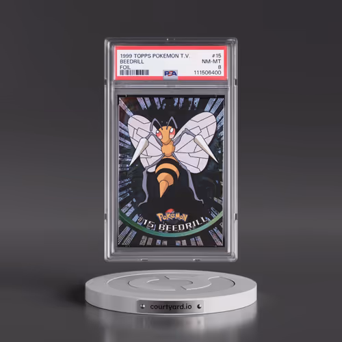 1999 Topps Pokémon TV #15 Beedrill - Foil (PSA 8 NM-MT)
