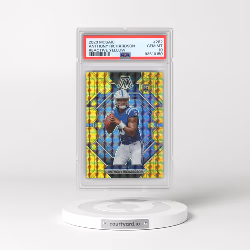 2023 Panini Mosaic #282 Anthony Richardson - Reactive Yellow (PSA 10 GEM MINT)