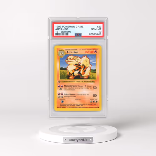1999 Pokémon Game #23 Arcanine - 1st Edition (PSA 10 GEM MINT)