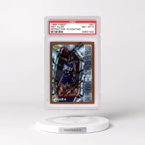 1996 Finest #22 Ray Allen - Refractor w/Coating (PSA 8 NM-MT)