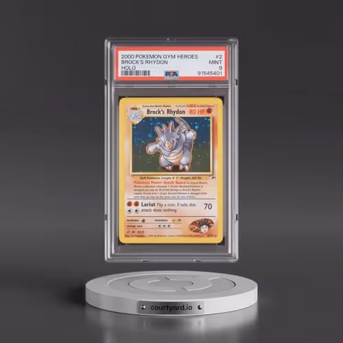 2000 Pokémon Gym Heroes #2 Brock's Rhydon - Holo (PSA 9 MINT)