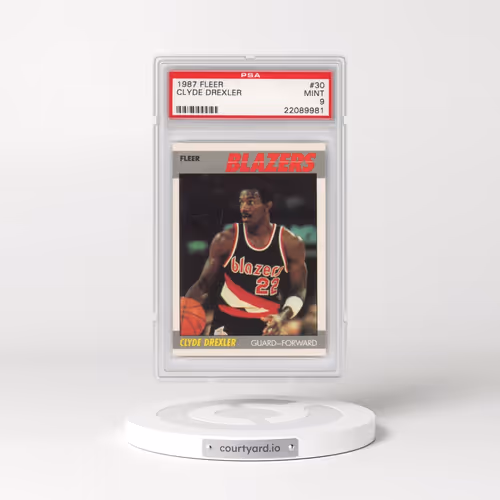1987 Fleer #30 Clyde Drexler (PSA 9 MINT)