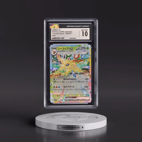 2024 High Class Pack: Terastal Fest ex - sv8a #003/187 Leafeon ex - Holo (CGC 10 GEM MINT)