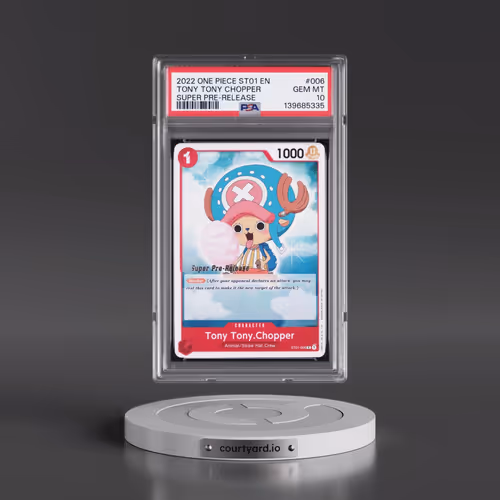 2022 One Piece Starter Deck ST01-Straw Hat Crew #006 Tony Tony Chopper - Super Pre-Release (PSA 10 G