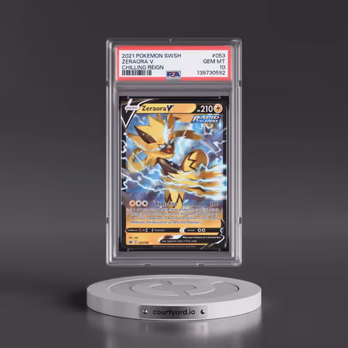 2021 Pokémon Sword & Shield Chilling Reign #053 Zeraora V - Holo (PSA 10 GEM MINT)