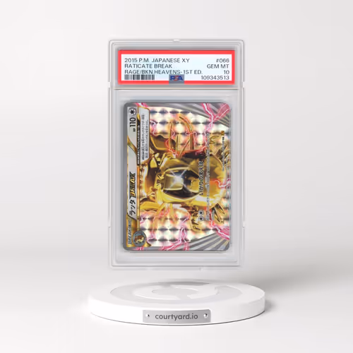 2015 Pokémon XY Rage of the Broken Heavens #066 Raticate Break - 1st Edition (PSA 10 GEM MINT)