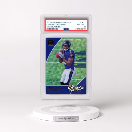 2018 Panini Donruss the Rookies #R17 Lamar Jackson (PSA 8 NM-MT)