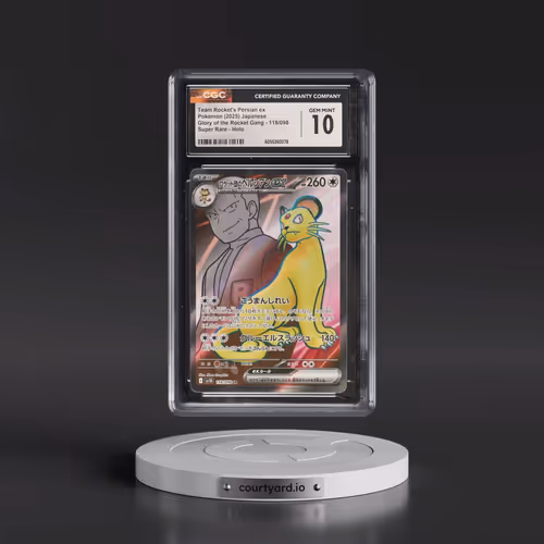 2025 Pokémon SV10-Glory of Team Rocket #118 Team Rocket's Persian EX - Holo Super Rare (CGC 10 GEM M