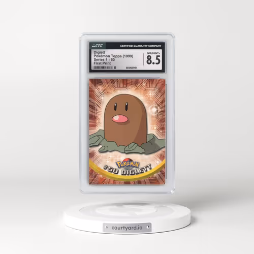 1999 Series 1 (Oval Nintendo Seal) #50 Diglett - First Print (Blue Topps Logo) (CGC 8.5 NM-MT+)