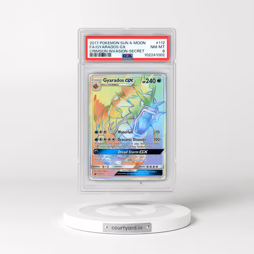 2017 Pokémon Sun & Moon Crimson Invasion #112 Gyarados GX - Holo Full Art Secret (PSA 8 NM-MT)