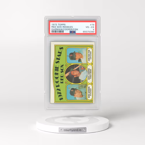 1972 Topps #79 Red Sox Rookies - Garman/Cooper/Fisk (PSA 4 VG-EX)