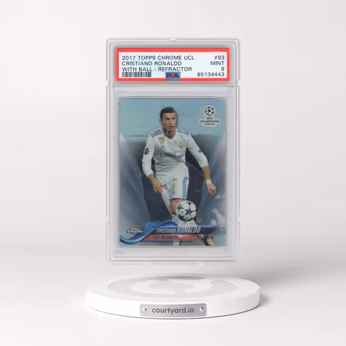 2017 Topps Chrome UEFA Champions League #93 Cristiano Ronaldo - With Ball-Refractor (PSA 9 MINT)