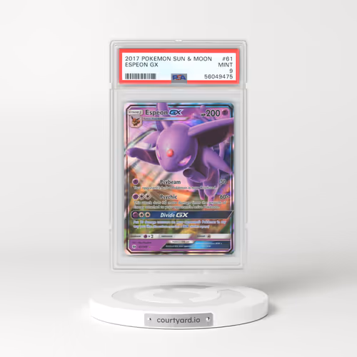 2017 Sun & Moon #61 Espeon GX - Full Art Holo (PSA 9 MINT)