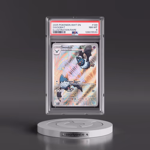 2025 Pokémon Wht EN-White Flare #120 Swoobat - Illustration Rare (PSA 8 NM-MT)