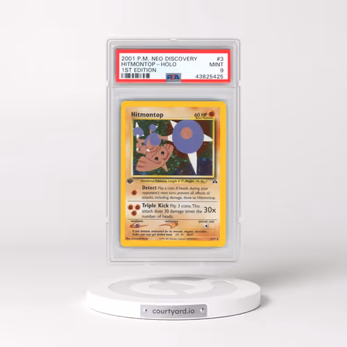 2001 Pokémon Neo Discovery #3 Hitmontop - 1st Edition Holo (PSA 9 MINT)