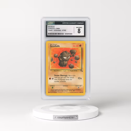 1999 Fossil #47 Geodude (CGC 8 NM-MT)