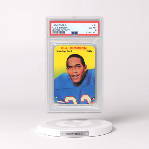 1970 Topps Super Glossy #22 O.J. Simpson (PSA 6 EX-MT)