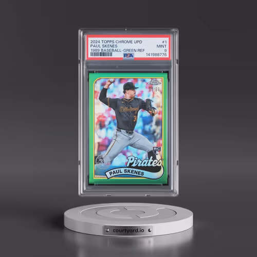 2024 Topps Chrome Update 1989 Topps Baseball #1 Paul Skenes - Green Refractor (PSA 9 MINT)