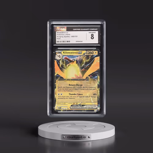 2024 Surging Sparks - SSP EN #068/191 Kilowattrel ex - Holo (CGC 8 NM-MT)