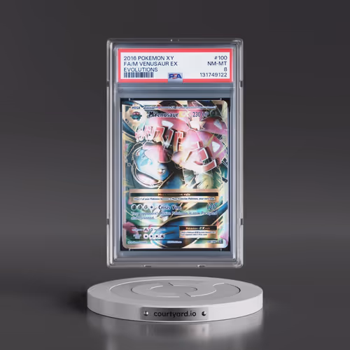 2016 Pokémon XY Evolutions #100 M Venusaur EX - Holo Full Art (PSA 8 NM-MT)
