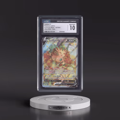 2021 Evolving Skies #167/203 Leafeon V - Ultra Rare Holo (CGC 10 GEM MINT)