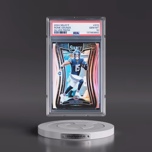 2024 Panini Select #372 Rome Odunze - Silver Prizm (PSA 10 GEM MINT)