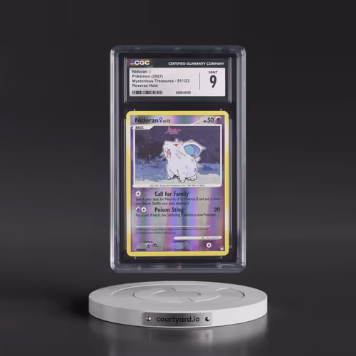 2007 Mysterious Treasures #91/123 Nidoran â?? - Reverse Holo (CGC 9 MINT)