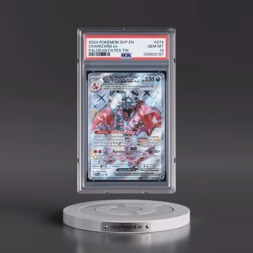 2024 Pokémon Svp EN-SV Black Star Promo #074 Charizard EX - Holo Paldean Fates Tin (PSA 10 GEM MINT)