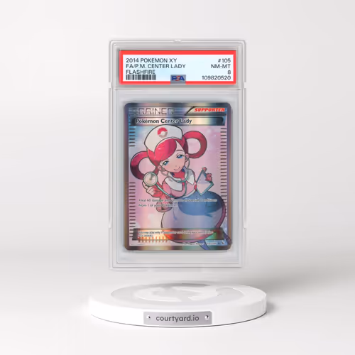 2014 Pokémon XY Flashfire #105 Pokemon Center Lady - Full Art (PSA 8 NM-MT)