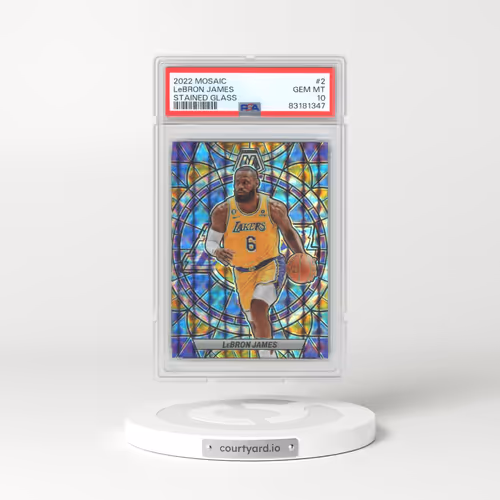 2022 Panini Mosaic Stained Glass #2 LeBron James (PSA 10 GEM MINT)