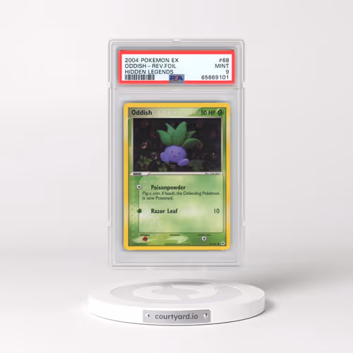 2004 Pokémon EX Hidden Legends #68 Oddish - Reverse Foil (PSA 9 MINT)