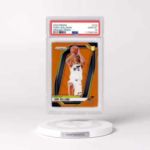 2024 Panini Prizm #232 Cody Williams - Orange Prizm (PSA 10 GEM MINT)