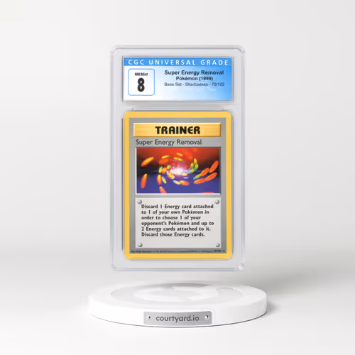 1999 Base Set #79 Super Energy Removal - Shadowless Shadowless (CGC 8 NM-MT)