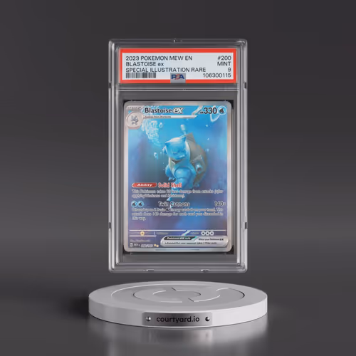 2023 Pokémon Mew EN-151 #200 Blastoise EX - Holo Special Illustration Rare (PSA 9 MINT)