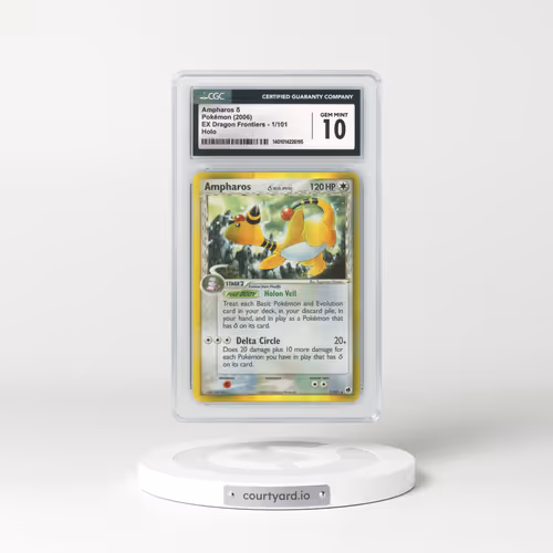2006 EX Dragon Frontiers #1 Ampharos - Holo (CGC 10 GEM MINT)