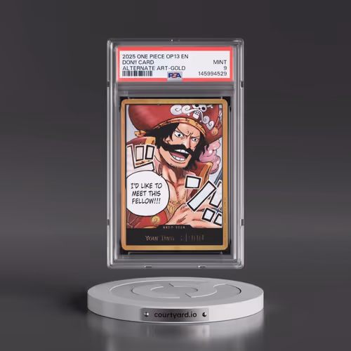 2025 One Piece OP13-Carrying on His Will Don!! Card - Alternate Art-Gold (PSA 9 MINT)
