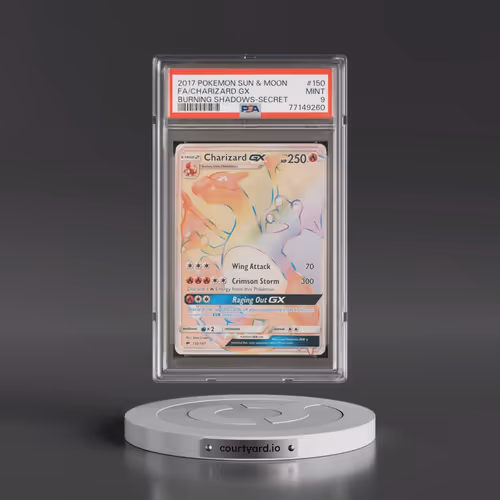 2017 Pokémon Sun & Moon Burning Shadows #150 Charizard GX - Holo Full Art Secret (PSA 9 MINT)