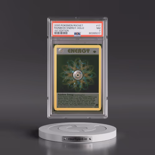 2000 Pokémon Rocket #17 Rainbow Energy - 1st Edition Holo (PSA 7 NM)