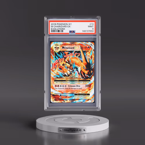 2016 Pokémon XY Evolutions #13 M Charizard EX - Holo (PSA 9 MINT)
