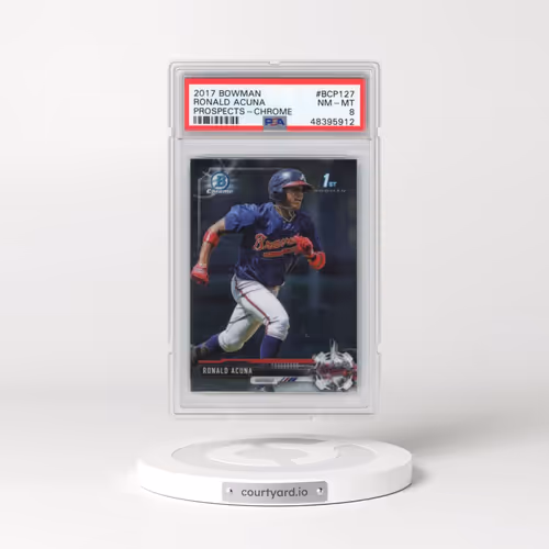 2017 Bowman Prospects #BCP127 Ronald Acuna - Chrome (PSA 8 NM-MT)