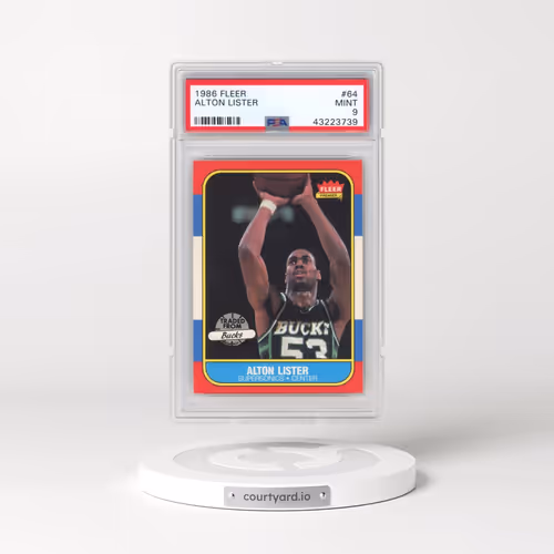 1986 Fleer #64 Alton Lister (PSA 9 MINT)