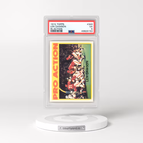 1972 Topps #340 Len Dawson - In Action (PSA 5 EX)